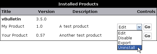 Uninstalling a Product